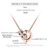 AIDAYOU Necklace Pendant Two Loops Rings Interlocking Circle Chain Necklace