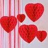 Ginger Ray Red and Pink Heart Honeycomb Paper Party Eco