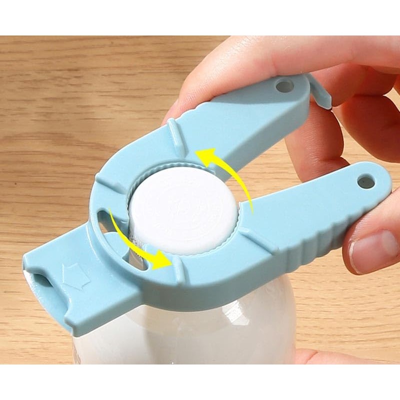 2 Pcs Blue & White Lightweight Water Bottle Opener, Multifunctional