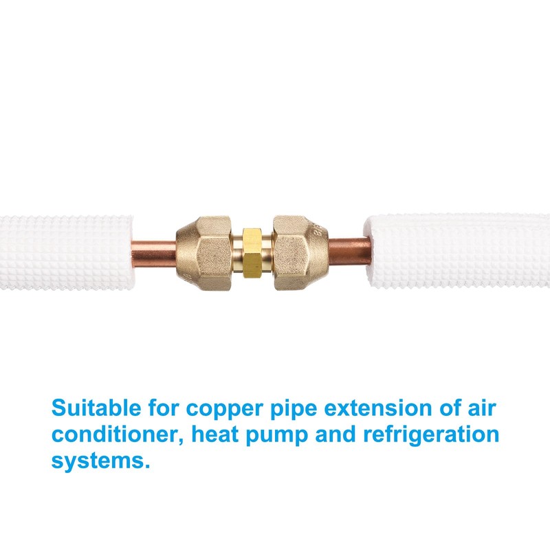PATIKIL Pipe Extension Joint Connector, 1pcs Free Welding AC Copper