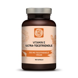 Kala Health Ultra Tocotrienol 200mg Vitamin E Vegan – alle 4 Tocotrienole – Alpha Tocotrienol + Beta Tocotrienol + Gamma Tocotrienol + Delta Tocotrienol - keine Tocopherole - Tocotrienol-Komplex