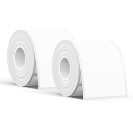 SUPVAN KATASYMBOL T50M Label Tape Waterproof, Clear Printing, Multipurpose Thermal Label Paper for File Folder, Organization, 50 mm x 80 mm, Black on White, 100 Labels per Roll, 2 Packs