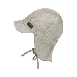 Sterntaler Unisex Children's Peaked Cap Neck Scarf Striped Children's Hat, dark green