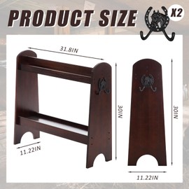 Threehoney Pine Wood Saddle Rack Saddle Stand for English and Western Saddles Horse Tack Organizers Horse Supplies Accessories Equipment for Displaying Trophy Saddles at Home(Dark Red)