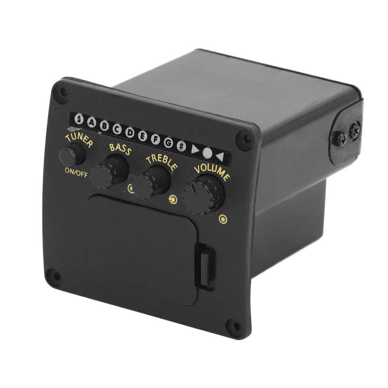 EQ01 Acoustic Guitar Tuner 2 Band EQ Black Guitar Tuner