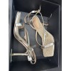 Coach Kaia Metallic High Heel Sandal-Platinu