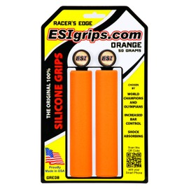 ESI Grips MTB Grips Racer's Edge Grips CESGRREOR Orange 30mm OD x 130mm L