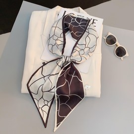 Weximil fashion satin scarf for hair - 59 * 5.9” beach head wraps neck scarves for women - lightweight handbag accessories 033