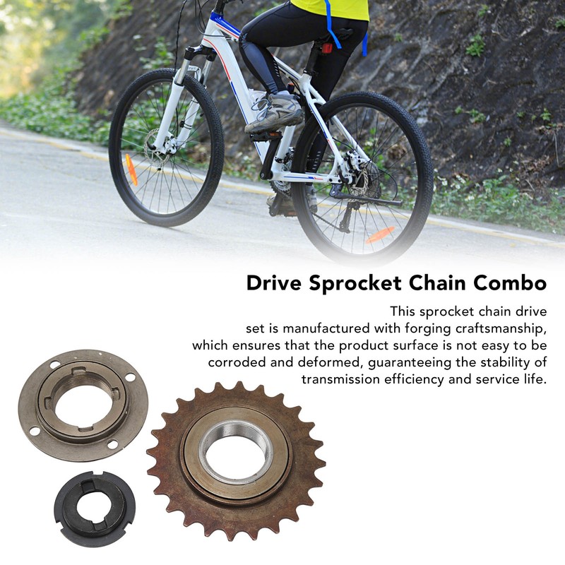 Drive Sprocket Chain Combo 24 Teeth Sprocket 144 Links Chain