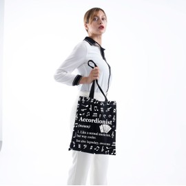 MINIGIU Accordionist Gift Accordionist Appreciation Gift Accordion Lover Gift Accordionist Tote Bag for Accordion Player (Accordionist tote bag)