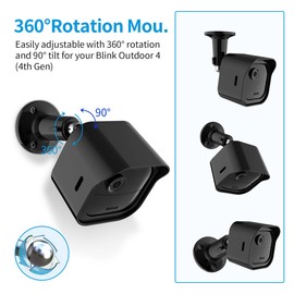 1 Pack Blink 4th Gen Mount – Compatible with Blink Outdoor & Indoor Cameras | Adjustable, Weatherproof & Easy-to-Install Camera Stand for Home Security (2 Pack)