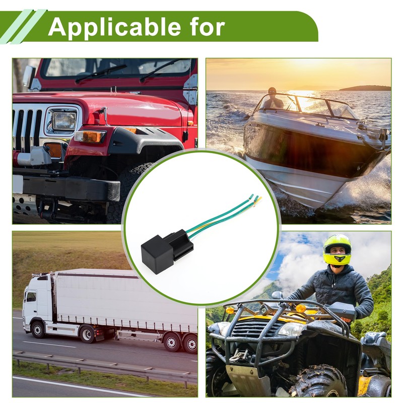 HOPESPANNER 4 Pins 12V 40A Auto Relay with Harness Socket