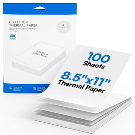ETIKEZ D90E Thermal Printer Paper 8.5 x 11 Inch US Letter Size, Advanced Thermal printing Paper Compatible with D90E Portable Printer, 100 Sheets