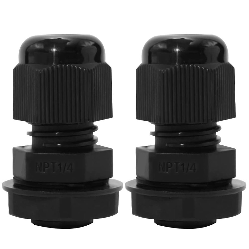 NPT Cable Glands Joints 1/4” Electrical Strain Relief Cord Connector
