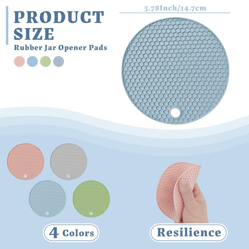 Jar Opener Gripper Pads for Weak Hands and Seniors with