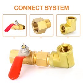 GASHER 5pcs 90 Degree Barstock Street Elbow, 1/8 Inch NPT Female Pipe to 1/8 Inch NPT Female Brass Pipe Fitting