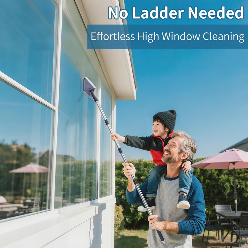3 in 1 Window Squeegee for Home, Window Cleaning Kit