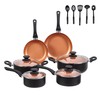 BECIGAR Ceramic Pots and Pans Set, 15PCS Nonstick Set Ceramic