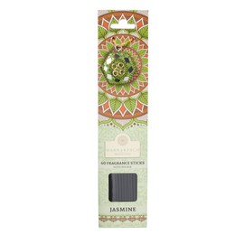 Jasmine Incense Sticks, 40 Sticks from India, 1 Box of Incense Incense Asian Handmade Includes 1 Round Incense Holder
