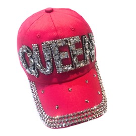Popfizzy Queen Hats for Women, Bedazzled Queen Gifts, Bling Hats for Women, Sparkly Rhinestone Hat, Trendy Queen Accessories