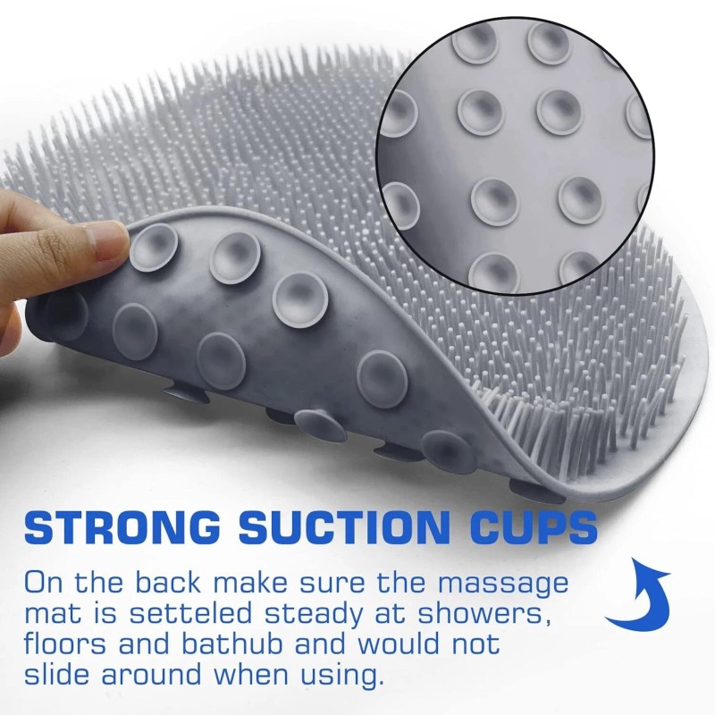 SZZYXD Shower Foot Scrubber Mat Back Washer Exfoliating Bath Wash