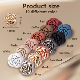 12 Paar Hijab Magneten, Blumen Magnetischer Hijab Clip, magnetische kleidungsclips, magnetknöpfe ohne nähen, magnetische Knöpfe ohne Nadeln für muslimische Schals, Kleider, Strickjacken