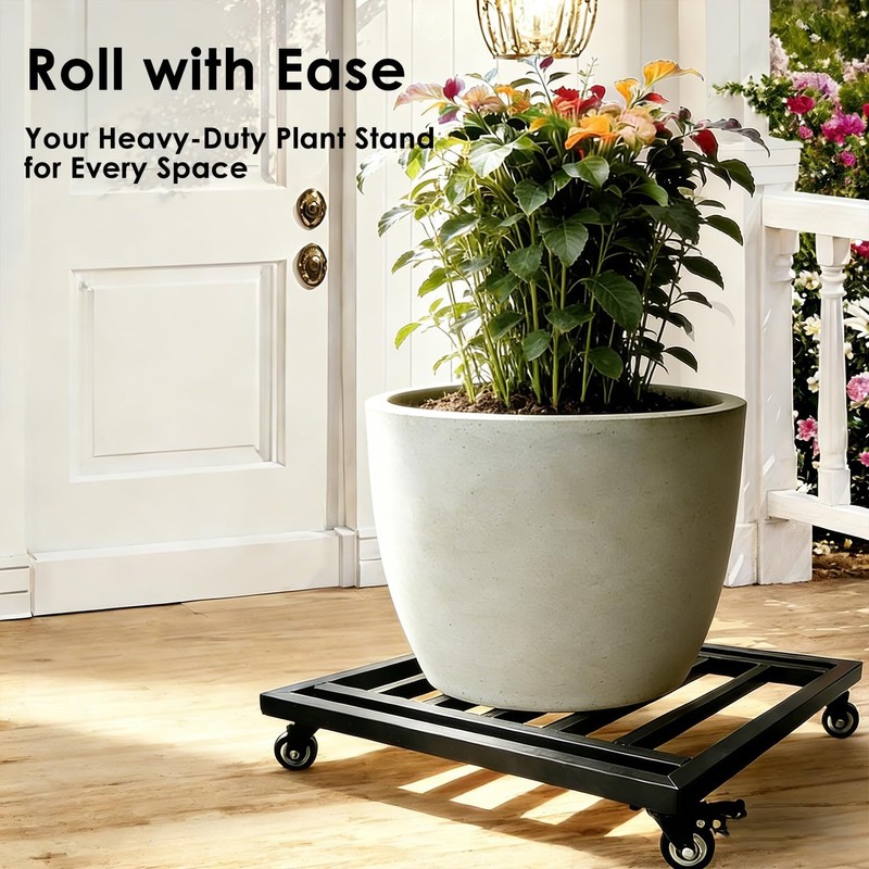 22" Plant Caddy with Wheels Heavy Duty,600Lbs Large Metal Plant