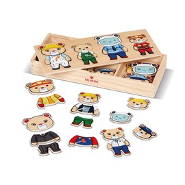 Dal Bears at Work Wooden Educational Toy Suitable for Ages 3+