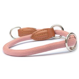 Leisegrün Adjustable Paracord Dog Collar | Nylon Collar | Model Devon | Pink | Size: M
