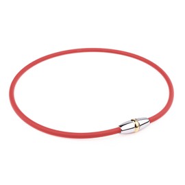 FUANNA Magnetic Necklace, 0 Type Necklace, Magnetic Titanium Necklace Design, Stylish, Popular, Sports, Business, Unisex, Static Removal, Necklace, 45 cm, Stainless Steel