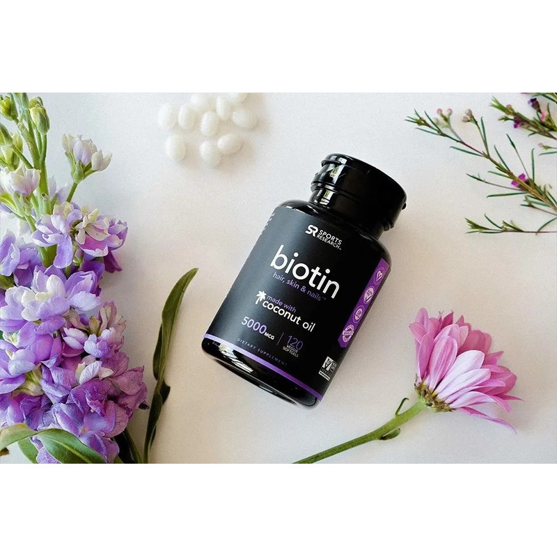 Biotina (5000mcg) Con Una Infusión De Aceite De Coco Orgánic