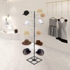 5 Tier Freestanding Metal Hat Organizer Rack with 20 Hookers,