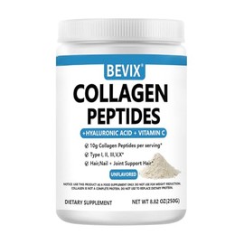 BEVIX Collagen Peptides Powder Advanced I, II, III, V, X Substitute,Collagen Hydrolysis, Vitamin C, and Hyaluronic Acid, for Enhanced Skin, Hair, Nails