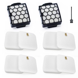 Filters Replacement Part for Shark LA555,LA402,LA502, LA322, LA301, LA300, LA455, LA702, LA360 Rotator Navigator Lift-Away ADV DuoClean PowerFins Upright Vacuum,2 HEPA Filter+4 Foam&Felt