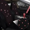 Jusen 17 Pack Bling Car Seat Covers Set Car Diamond