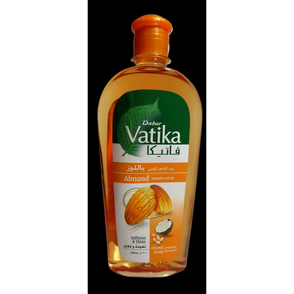 Dabur Vatika 300ml  / 10.14oz  Almond Enriched Hair Oil With Coconut Sesame