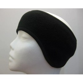 Unbranded WOMEN BLACK SOFT FLEECE  STRETCH SKI HEADBAND EAR WARMER WRAP - WINTER HEAD BAND