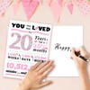 ATTLVV Jumbo 20th Anniversary Cards for Him Her,Happy 20th Wedding