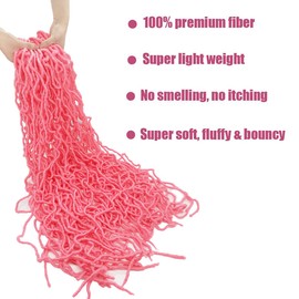36 Inch 1 Pack Soft Locs Crochet Hair Color Pink Whole Strand No Extended Long New Faux Locs Pre-looped Super Lightweight Synthetic Hair Braids For Black Women (36inch, 1pack, Pink)