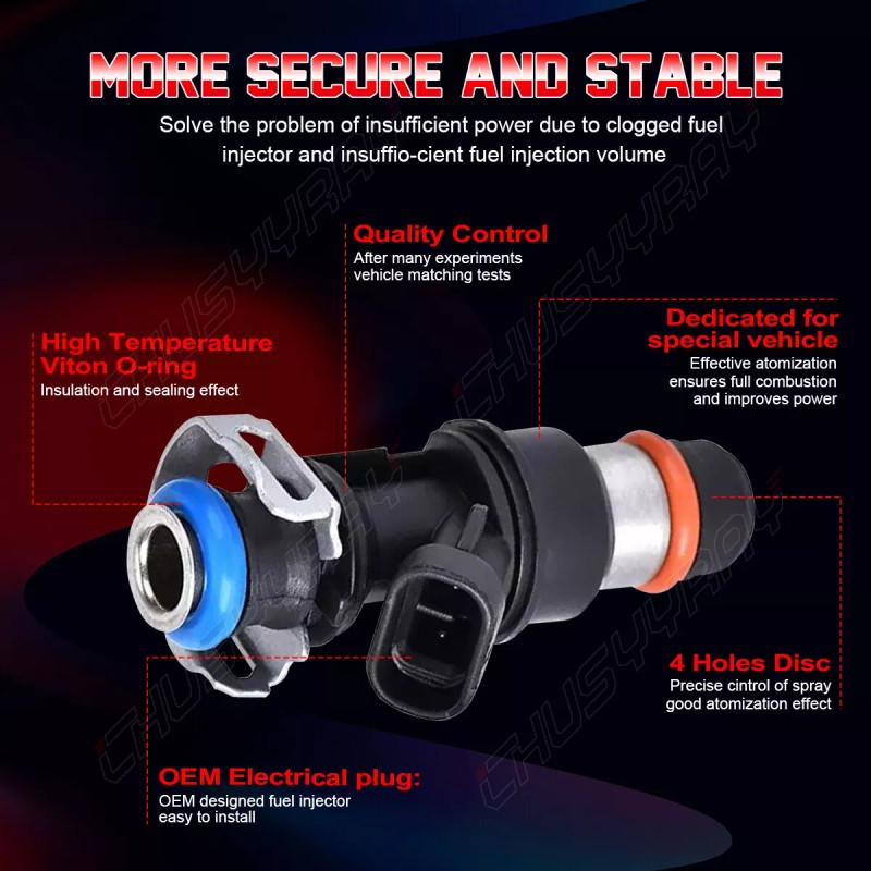 CHUSYYRAY 8X Upgrade Fuel Injectors For 99-07 Chevy Silverado GMC