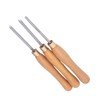 3Pcs Wood Lathe Turning Tool Chisel Beech Handle Steel Insert