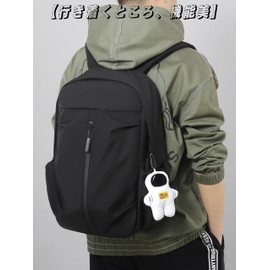 SOOWER Backpack, Popular, Stylish, Casual Backpack, School Commute, Lightweight, Waterproof, Durable, Business Trips, Large Capacity, Anti-Theft, 6 Colors, Black