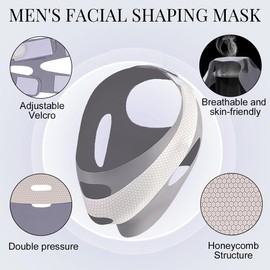 GGUFAY V Face Masks, Face Shaping Belt for Double Chin and Saggy Skin, V-shaped Face Mask, Suitable for All Face Shapes