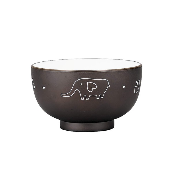 Miyamoto Sangyo Animaru Wa-Rudo Soup Bowl, Brown, Approx. 9.2 fl