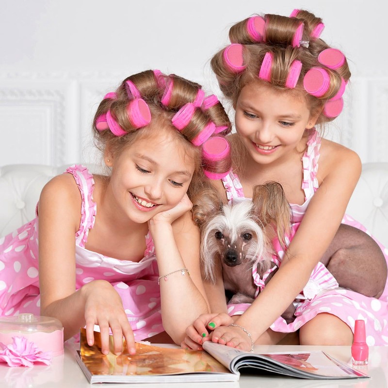 POPETPOP Sleeping Hair Rollers Mini Foam Curlers for Long Hair