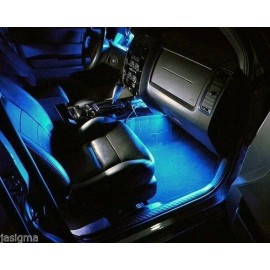 LEDUPDATES Blue LED strip light for 40" 55" 60" TV ambient 10ft with remote & AC power