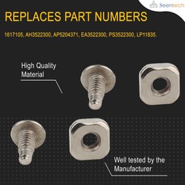 279393 Terminal Block Screw Kit by Seentech - Compatible with Whirlpool Kenmore Dryers- Replaces: 279393 279393D 279393VP AP3020386 PS334188 3184 - Pack of 6