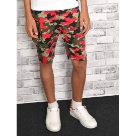 BEZLIT 30079 Boys' Cargo Shorts, Red-camouflage