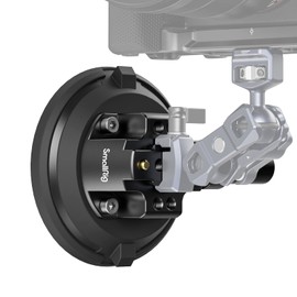 SMALLRIG 4″ Suction Cup Camera Mount, Car Mount for Cameras/Smartphones on Car/Clean and Smooth Surfaces, Max 2kg Load for Speeds up to 80km/h (50mph), Recommend 10kg Load When Stationary - 4122