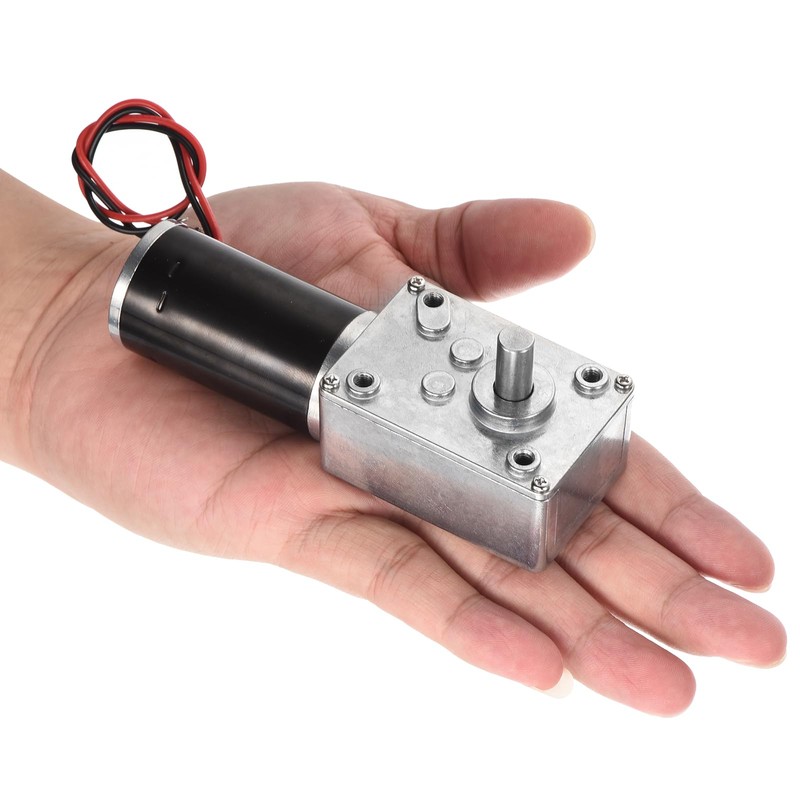 sourcing map DC 12V 3RPM Worm Geared Motor 8mm D